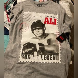 Muhammad Ali Heather gray Tshirt size Large New with Tags